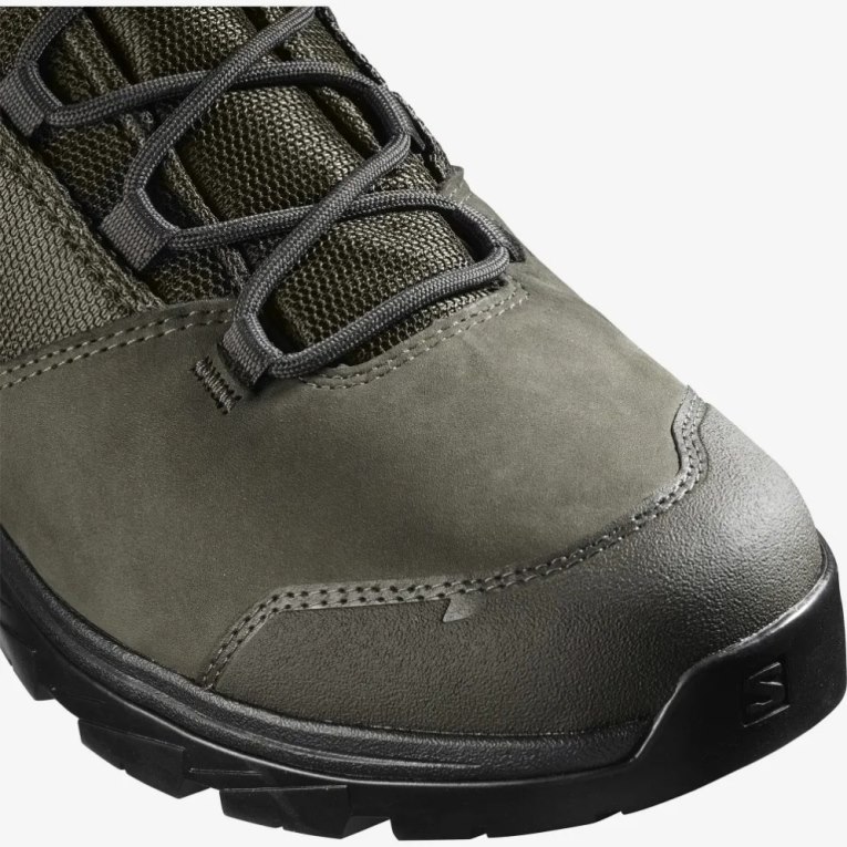 Olive Salomon Outward GTX Men's Hiking Boots | IE HB8416